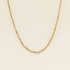 Deja Vu 9ct Yellow Gold Feather & Trombone Link Necklace