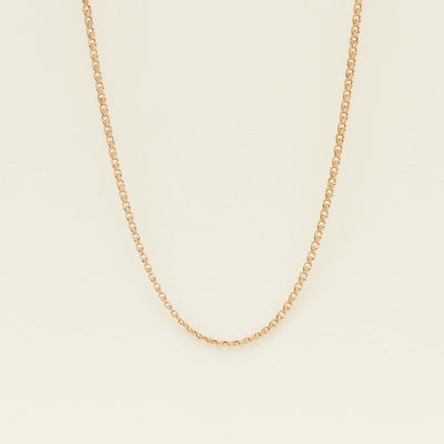 Deja Vu 9ct Rose Gold Double Curb Link Necklace 68cm