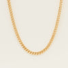 Deja Vu 9ct Yellow Gold Hollow Rounded Curb Necklace - Necklace - Walker & Hall