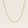 Deja Vu 14ct Yellow Gold Flat Curb Necklace 60cm - Necklace - Walker & Hall