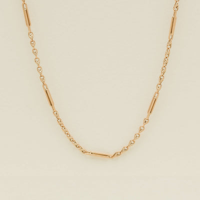 Deja Vu 9ct Rose Gold Trombone / Prince of Wales Necklace