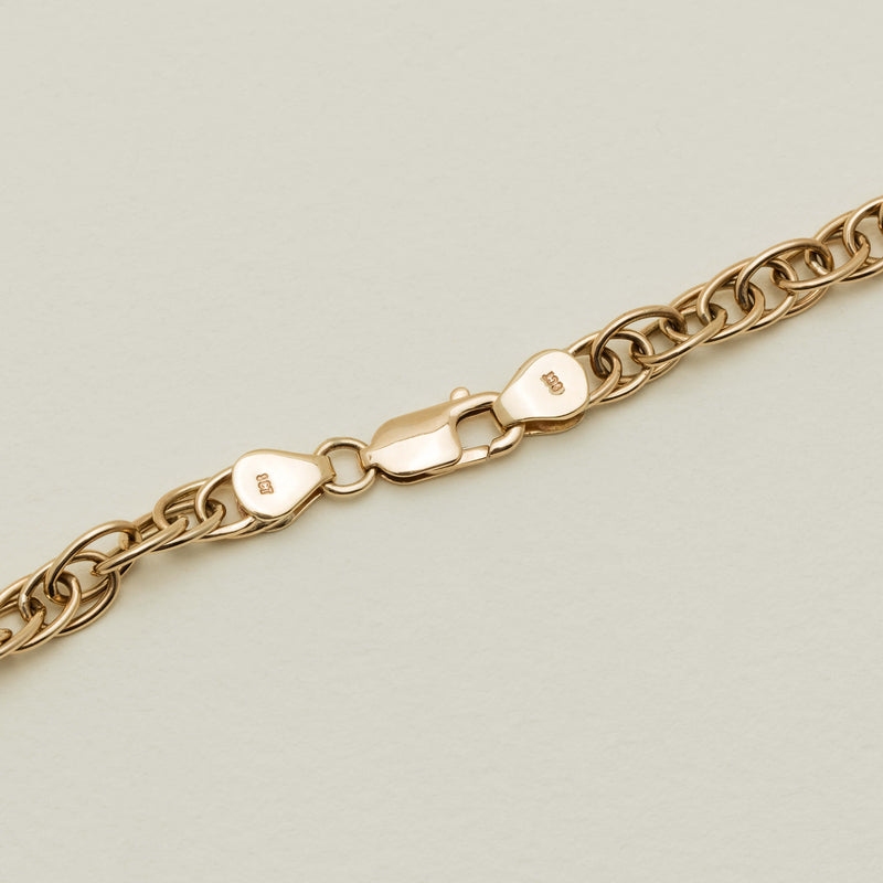 Deja Vu 9ct Yellow Gold Double Cable Link Necklace