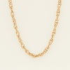 Deja Vu 9ct Yellow Gold Double Cable Link Necklace 49cm