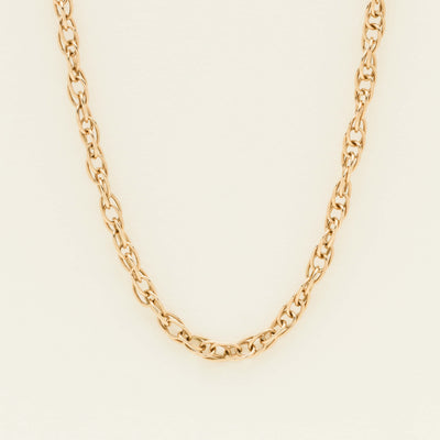 Deja Vu 9ct Yellow Gold Double Cable Link Necklace