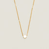 9ct Yellow Gold Noted Letter Necklace (Pendant + Chain) - Necklace - Walker & Hall