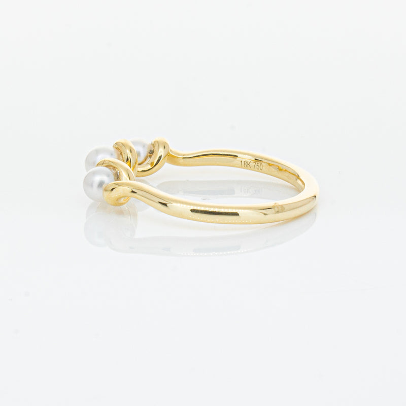 18ct Yellow Gold Akoya Pearl Margaux Ring-Ring-Walker & Hall