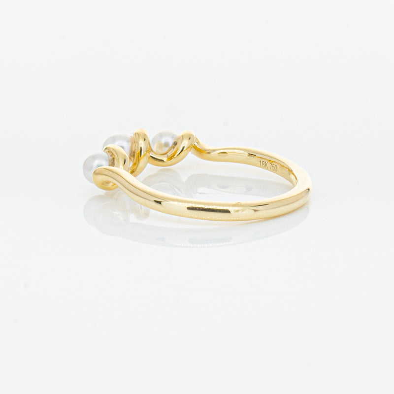 18ct Yellow Gold Akoya Pearl Margaux Ring-Ring-Walker & Hall