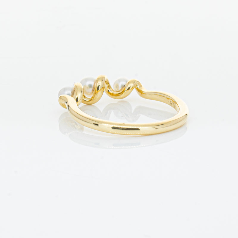 18ct Yellow Gold Akoya Pearl Margaux Ring-Ring-Walker & Hall