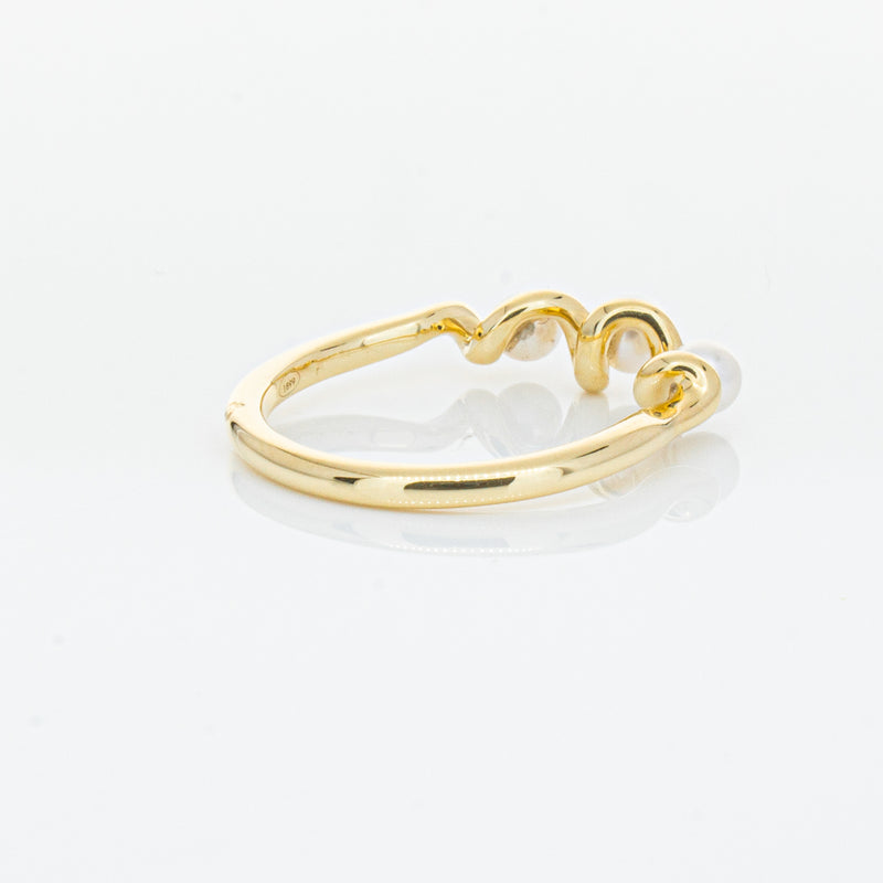 18ct Yellow Gold Akoya Pearl Margaux Ring-Ring-Walker & Hall
