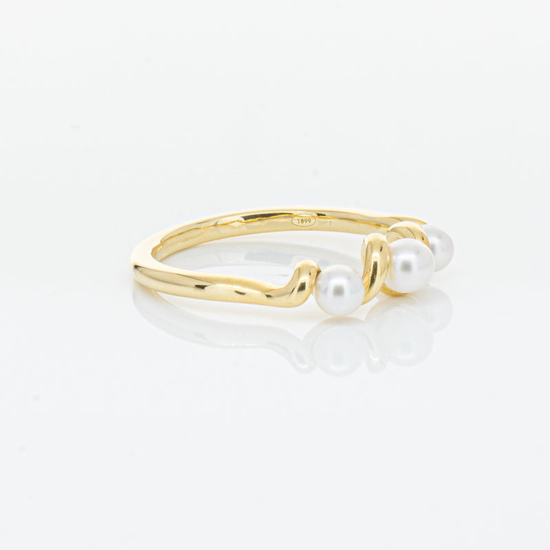 18ct Yellow Gold Akoya Pearl Margaux Ring-Ring-Walker & Hall