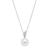 18ct White Gold South Sea Pearl & Diamond Pendant-Necklace-Walker & Hall