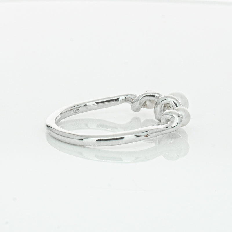 18ct White Gold Akoya Pearl Margaux Ring-Ring-Walker & Hall