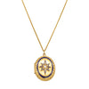 Vintage 18ct Yellow Gold Pearl & Enamel Locket-Necklace-Walker & Hall