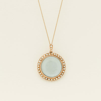 Vintage 10ct Yellow Gold Seed Pearl Locket - Necklace - Walker & Hall