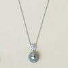 18ct White Gold 13.2mm Tahitian Pearl & Diamond Galaxy Pendant - Necklace - Walker & Hall