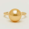 18ct Yellow Gold 10mm Golden Pearl Twine Ring - Ring - Walker & Hall