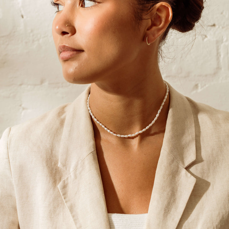Baby Baroque Pearl Necklace - Sterling Silver - Necklace - Walker & Hall