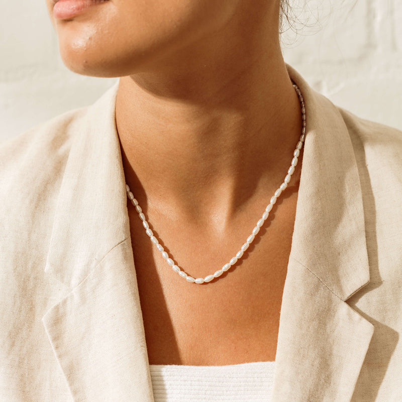 Baby Baroque Pearl Necklace - Sterling Silver - Necklace - Walker & Hall