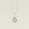 18ct White Gold 12mm Paua Pearl Daisy Pendant