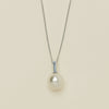 18ct White Gold 12.2mm South Sea Pearl Twine Pendant - Necklace - Walker & Hall