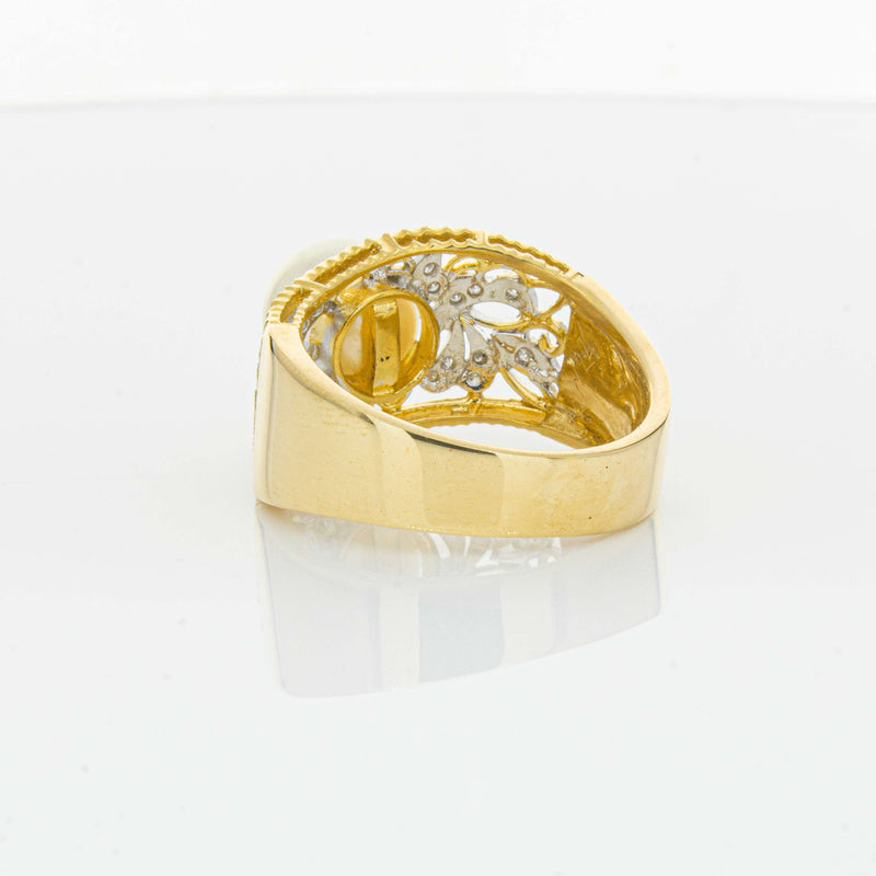 Deja Vu 18ct Yellow Gold Cultured Pearl & Diamond Ring - Ring - Walker & Hall