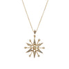 Vintage 9ct Rose Gold Seed Pearl Starburst Pendant - Necklace - Walker & Hall