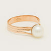 Deja Vu 9ct Rose Gold 7mm Akoya Pearl Ring