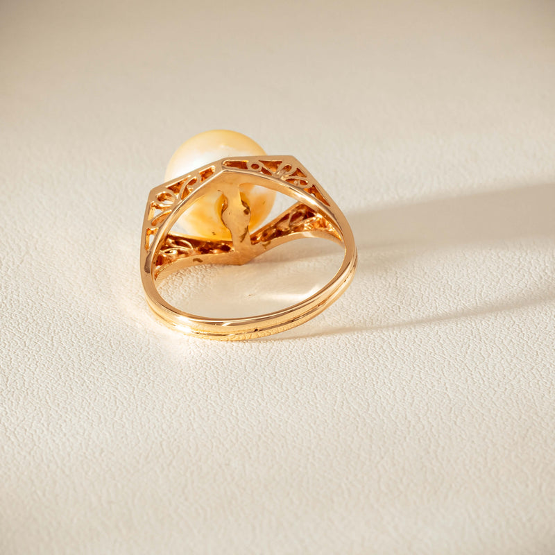 Deja Vu 14ct Rose Gold 10mm Akoya Pearl Ring - Ring - Walker & Hall