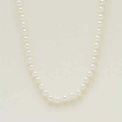 9ct Yellow Gold Akoya 7-7.5mm Pearl Strand Necklace