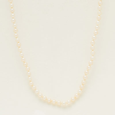 Deja Vu 5.5-6mm Akoya Pearl Necklace with Silver Clasp