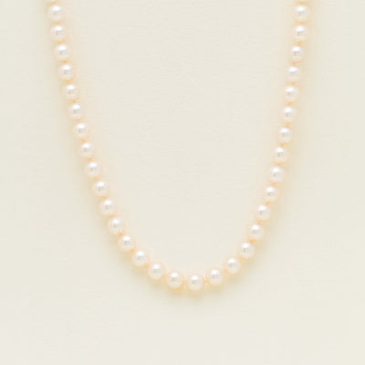 9ct White Gold Akoya 8.5-9mm Pearl Strand - 44cm - Necklace - Walker & Hall
