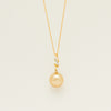 18ct Yellow Gold 13mm Golden Pearl & Diamond Pendant