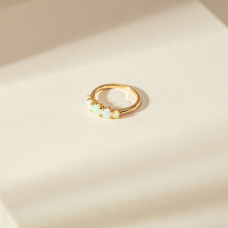 18ct Yellow Gold Five Stone Opal Octavia Ring-Ring-Walker & Hall