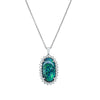 18ct White Gold 5.12ct Opal & Diamond Belle Pendant-Necklace-Walker & Hall