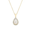 18ct Yellow Gold 3.61ct Opal & Diamond Belle Pendant-Necklace-Walker & Hall