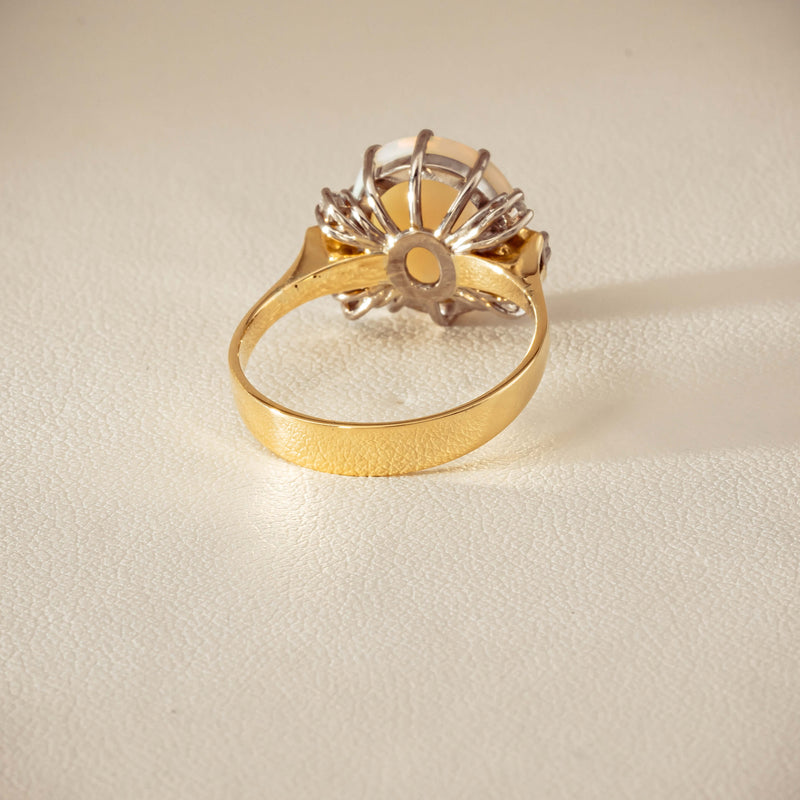 Deja Vu 18ct Yellow Gold Opal & Diamond Ring - Ring - Walker & Hall