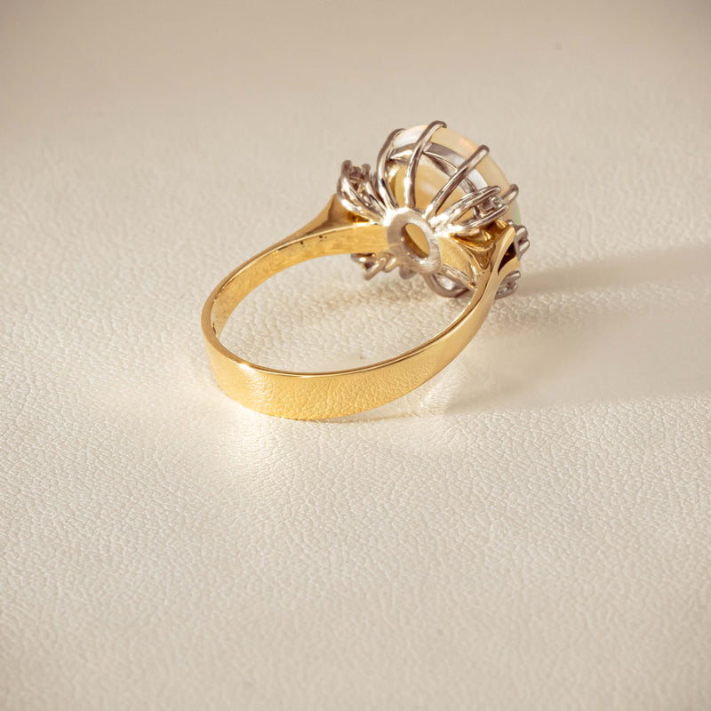 Deja Vu 18ct Yellow Gold Opal & Diamond Ring - Ring - Walker & Hall