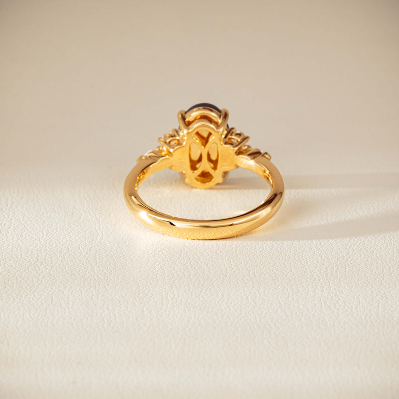 18ct Yellow Gold 1.48ct Opal & Diamond Oriana Ring-Ring-Walker & Hall