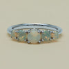 18ct White Gold Five Stone Opal Octavia Ring - Ring - Walker & Hall