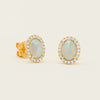 18ct Yellow Gold 1.30ct Opal & Diamond Nina Earrings