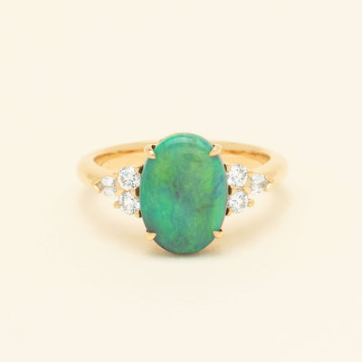 18ct Yellow Gold 2.30ct Opal & Diamond Oriana Ring - Ring - Walker & Hall