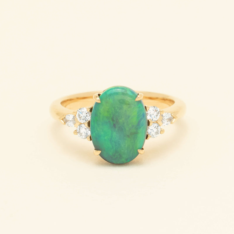 18ct Yellow Gold 2.30ct Opal & Diamond Oriana Ring - Ring - Walker & Hall