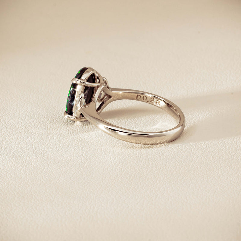Deja Vu Platinum 1.62ct Opal & Diamond Ring