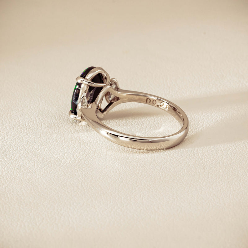 Deja Vu Platinum 1.62ct Opal & Diamond Ring