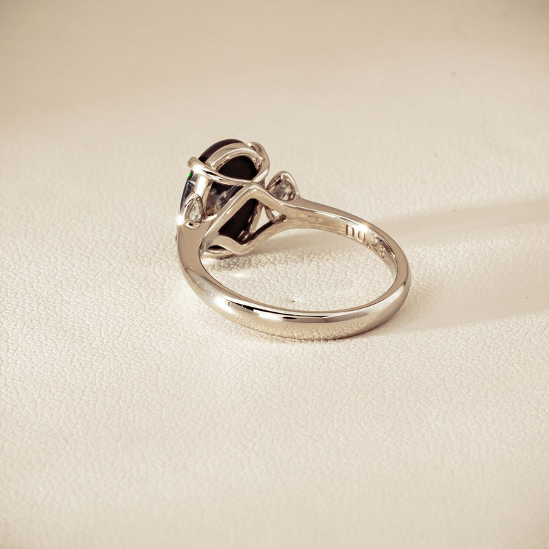Deja Vu Platinum 1.62ct Opal & Diamond Ring