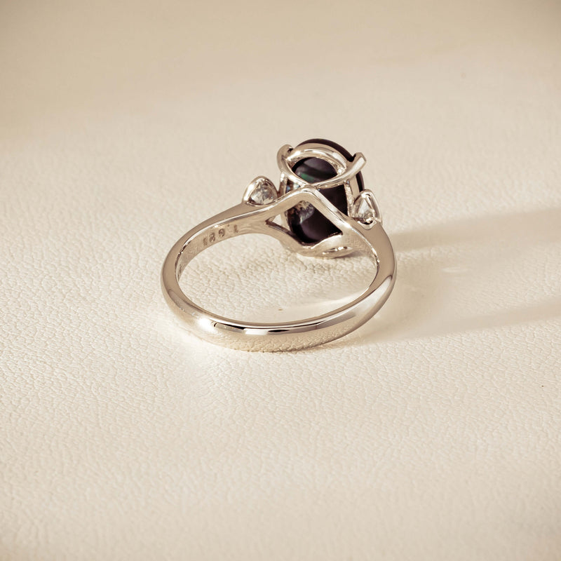 Deja Vu Platinum 1.62ct Opal & Diamond Ring