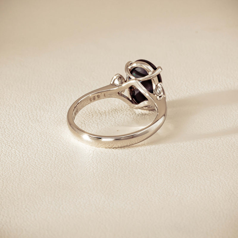 Deja Vu Platinum 1.62ct Opal & Diamond Ring