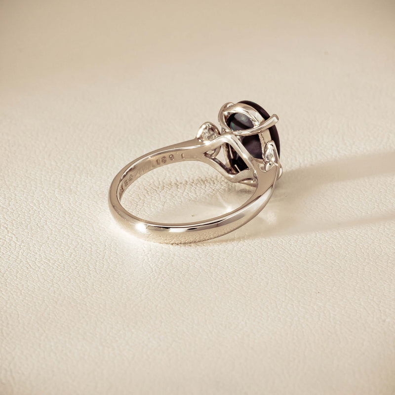 Deja Vu Platinum 1.62ct Opal & Diamond Ring