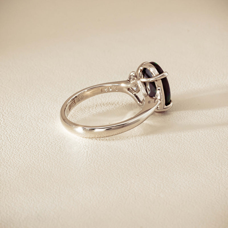 Deja Vu Platinum 1.62ct Opal & Diamond Ring