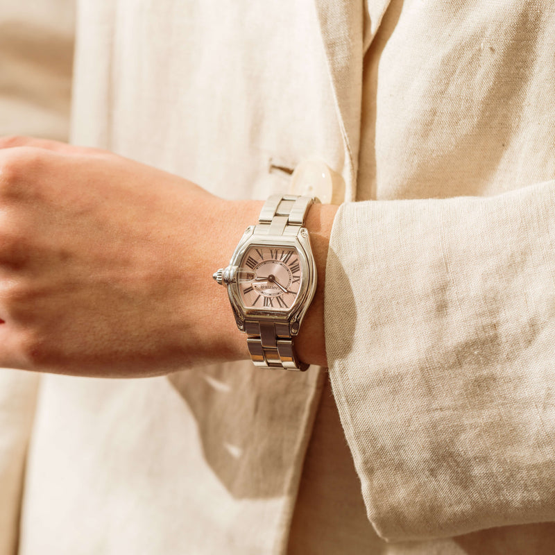 Vintage Stainless Steel Cartier Roadster Ladies Watch